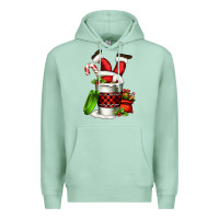 Seafoam Santa claus in a coffee cup Premium Hoodie - FaDigitalArtStudio