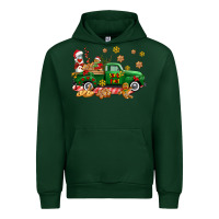 Forest Green santa fuel   cookies truck Urban Hoodie - AdoDesignShop