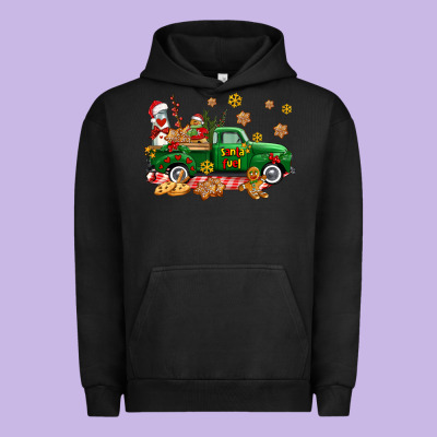Santa Fuel   Cookies Truck Urban Hoodie Designed By Adodesignshop