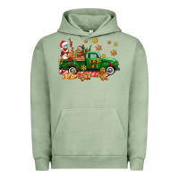 Pigment Oil Green santa fuel   cookies truck Urban Hoodie - AdoDesignShop