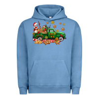 Pigment Pebble Blue santa fuel   cookies truck Urban Hoodie - AdoDesignShop