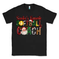 Black Santa's Favorite Softball Coach For Christmas Classic Tee - FaDigitalArtStudio