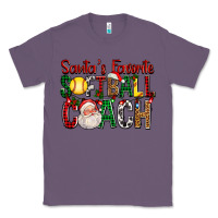 Lavender Santa's Favorite Softball Coach For Christmas Classic Tee - FaDigitalArtStudio