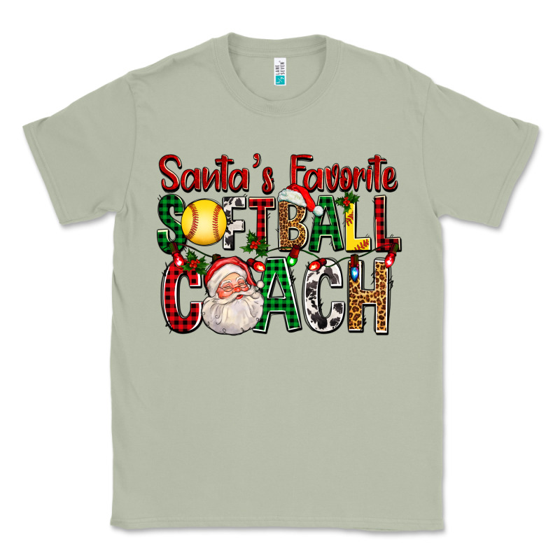Santa's Favorite Softball Coach For Christmas Classic Tee by FaDigitalArtStudio | Teevron
