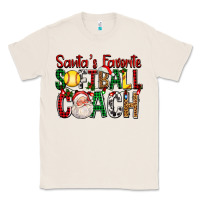 Natural Santa's Favorite Softball Coach For Christmas Classic Tee - FaDigitalArtStudio