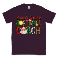 Plum Santa's Favorite Softball Coach For Christmas Classic Tee - FaDigitalArtStudio