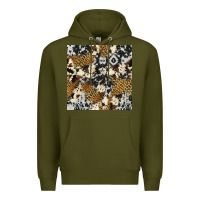 Army Green cowhide leopard seamless pattern Premium Hoodie - HRA Design Shop