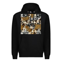 Black cowhide leopard seamless pattern Premium Hoodie - HRA Design Shop
