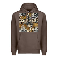 Coffee cowhide leopard seamless pattern Premium Hoodie - HRA Design Shop