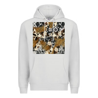 Dove Grey cowhide leopard seamless pattern Premium Hoodie - HRA Design Shop