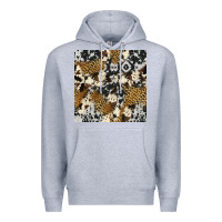 Heather Grey cowhide leopard seamless pattern Premium Hoodie - HRA Design Shop