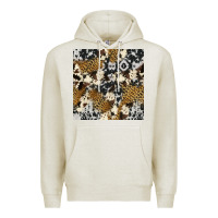 Oatmeal Heather cowhide leopard seamless pattern Premium Hoodie - HRA Design Shop