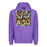 Purple cowhide leopard seamless pattern Premium Hoodie - HRA Design Shop
