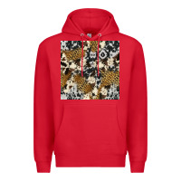Red cowhide leopard seamless pattern Premium Hoodie - HRA Design Shop