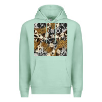 Seafoam cowhide leopard seamless pattern Premium Hoodie - HRA Design Shop