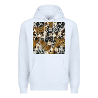 White cowhide leopard seamless pattern Premium Hoodie - HRA Design Shop