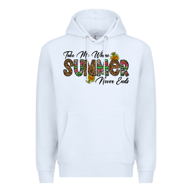 Take Me Where Summer Never Ends Premium Hoodie by CowhideDigitalArt | Teevron