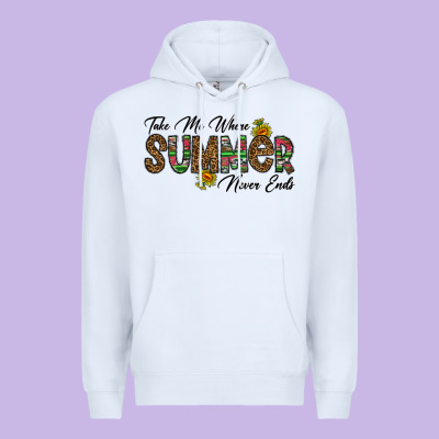 Take Me Where Summer Never Ends Premium Hoodie Designed By Cowhidedigitalart