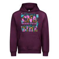 Mauve Wine i became a cna because your life is worth my time Urban Hoodie - AdoDesignShop