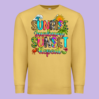 Premium Sweatshirt sunrise sunburn sunset repeat
