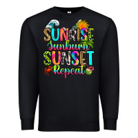 Black sunrise sunburn sunset repeat Premium Sweatshirt - RanaPortraitStore