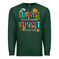 Sports Green sunrise sunburn sunset repeat Premium Sweatshirt - RanaPortraitStore
