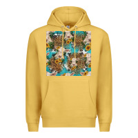 Antique Gold charolais cow and sunflowers seamless pattern Premium Hoodie - HRA Design Shop