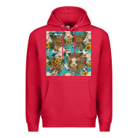 Cardinal charolais cow and sunflowers seamless pattern Premium Hoodie - HRA Design Shop