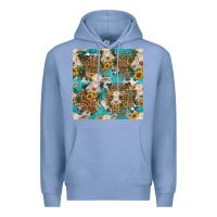 Colony Blue charolais cow and sunflowers seamless pattern Premium Hoodie - HRA Design Shop