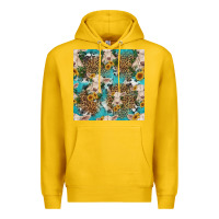 Lemon charolais cow and sunflowers seamless pattern Premium Hoodie - HRA Design Shop