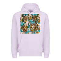 Lilac charolais cow and sunflowers seamless pattern Premium Hoodie - HRA Design Shop