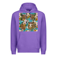 Charolais Cow And Sunflowers Seamless Pattern Premium Hoodie | Teevron