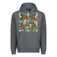 Rock charolais cow and sunflowers seamless pattern Premium Hoodie - HRA Design Shop