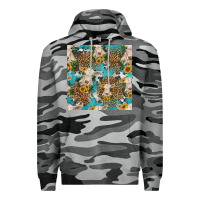 Slate Camo charolais cow and sunflowers seamless pattern Premium Hoodie - HRA Design Shop