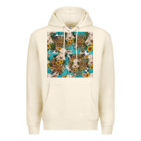 Tofu charolais cow and sunflowers seamless pattern Premium Hoodie - HRA Design Shop