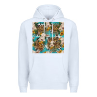 White charolais cow and sunflowers seamless pattern Premium Hoodie - HRA Design Shop