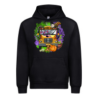 Black halloween school bus Urban Hoodie - AdoDesignShop