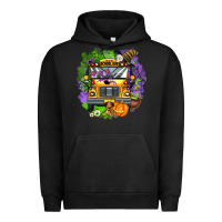 Pigment Black halloween school bus Urban Hoodie - AdoDesignShop