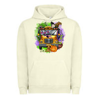 Pigment Pistachio halloween school bus Urban Hoodie - AdoDesignShop
