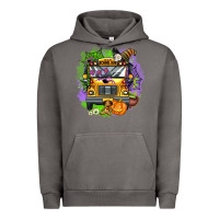 Pigment Tornado halloween school bus Urban Hoodie - AdoDesignShop