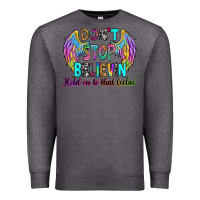 Charcoal Heather don't stop believin' hold on to that feelin' Premium Sweatshirt - RanaPortraitStore