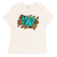 Bone rodeo time  with leopard and cowhide Ladies Tee - Artiststas