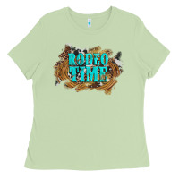 Matcha rodeo time  with leopard and cowhide Ladies Tee - Artiststas