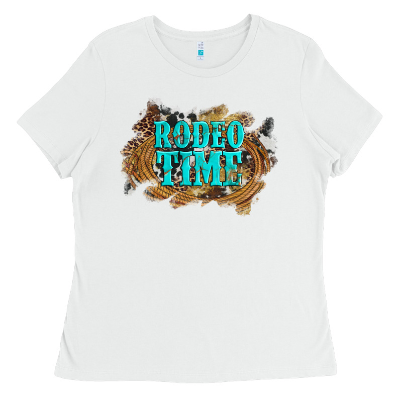 Rodeo Time  With Leopard And Cowhide Ladies Tee by Artiststas | Teevron