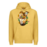 Antique Gold simmental cow bobba cup Premium Hoodie - FaDigitalArtStudio