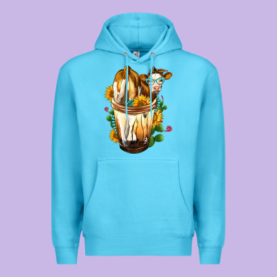 Simmental Cow Bobba Cup Premium Hoodie Designed By Fadigitalartstudio