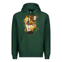 Sports Green simmental cow bobba cup Premium Hoodie - FaDigitalArtStudio