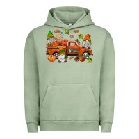 Pigment Oil Green fall gnomes truck Urban Hoodie - AdoDesignShop