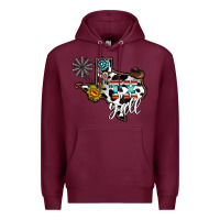 Burgundy tx yall western Premium Hoodie - CowhideDigitalArt