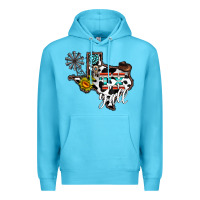 Ocean Blue tx yall western Premium Hoodie - CowhideDigitalArt